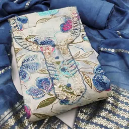 KALINI Printed Unstitched Dress Material-picture-16