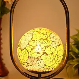 1ST TIME Yellow Glass Cylinder Table Lamps image 3