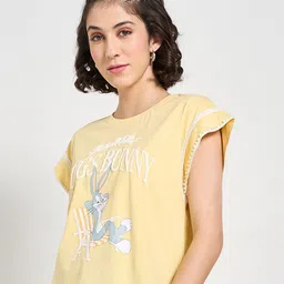 Honey by Pantaloons Cartoon Character Print Pure Cotton short Top image 5