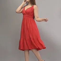 VYMO Women Wrap Midi Dress-image-74