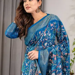 MAHARANI COUTURE Floral Pure Cotton Handloom Jamdani Saree image 5