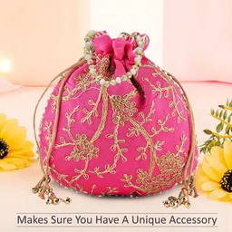 Kuber Industries Set of 3 Embroidered Potli Bags image 2