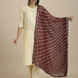 Dupatta Bazaar Leheriya Printed Embellished Dupatta-picture-28