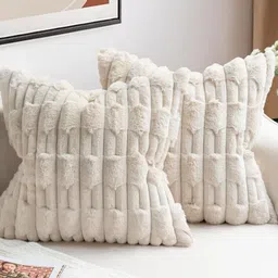 Vinayaka Fab Beige 2 Pieces Woolen Square Shaped Cushion Covers-picture-37