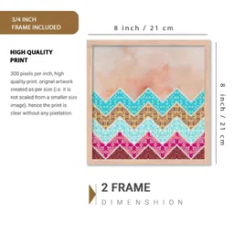 Kotart Teal & Orange 2 Pieces Boho Wooden Wall Arts image 5