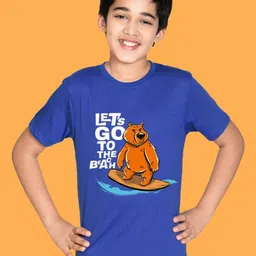 NUSYL Boys Graphic Printed Round Neck Cotton T-shirt-image-70