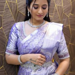 Peachmode Woven Design Zari Art Silk Heavy Work Saree-picture-31