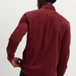 Marks & Spencer Men Solid Button-Down Collar Pure Cotton Casual Shirt image 3