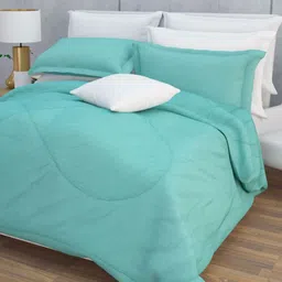HAPPY HUES Green 380 GSM Double Bed Blanket image 2