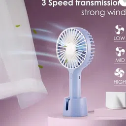 Refulgix Powerful Brushless Motor, 3-Speeds, Noise-Canceling Design, Detachable USB Fan Battery Mini Portable Fan USB Fan image 3