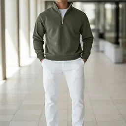 Unicus Apparel Men Mock Collar Pullover Sweatshirt image 5