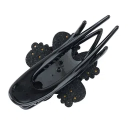 MIZORRI Women Pink & Black Floral Embellished Claw Clip image 3