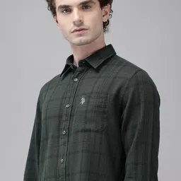 U.S. Polo Assn. Denim Co. Checked Pure Cotton Casual Shirt image 5