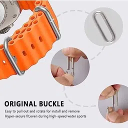 FastCares Silicone Sport Compatible With All Smart Watch Band 42mm 44mm 49mm 49 mm Silicone Watch Strap image 4