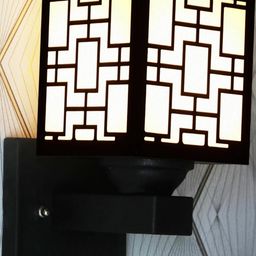 Gojeeva Brown Wood Square Wall Lamps-picture-41
