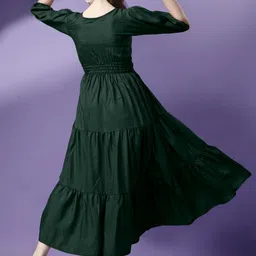 Jash Creation Women Polyester Fit and Flare Dresses image 3