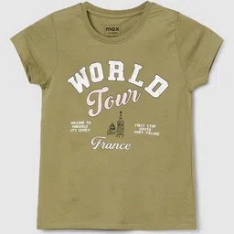 max Girls Typography Printed Round Neck Cotton T-shirt-picture-20