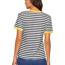 FABRICORN Women Striped Pockets T-shirt image 5
