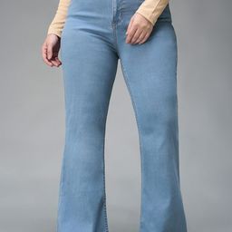 Miss Chase A+ Women Bootcut High-Rise Heavy Fade Stretchable Jeans-picture-10