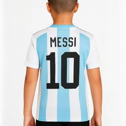 dostitch Boys Messi 10 Football Jersey image 2