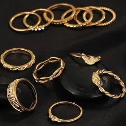 TheVineGirl Pack of 12 Chain Designs Ring Set image 4