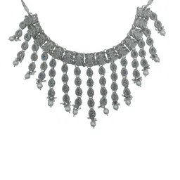 AASHISH IMITATION American Diamond-Studded & Beaded Jewellery Set image 4