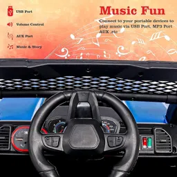 smallboytoys BLUE POBO (1-8Yrs) Battery ride on kids car Jeep Battery Operated Ride On (Blue) Jeep Battery Operated Ride On image 4