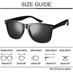 DonBaller Unisex Full Rim Polarised And UV Protected Wayfarer Sunglasses-picture-41