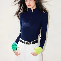 JC Collection Women Ribbed Pullover image 2