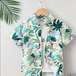 SHREE VANKIYA HANUMANJI FASHION Kids-Unisex Cotton Solid Casual Shirts-picture-57