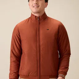 Parx Men Mock Collar Solid Bomber Jacket-picture-32