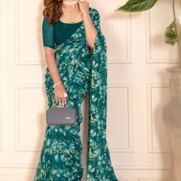 PAYAL CREATION Floral ArtSilk Bandhani Saree image 3