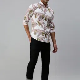 SHOWOFFFF Men Comfort Slim Fit Floral Printed Casual Shirt image 2