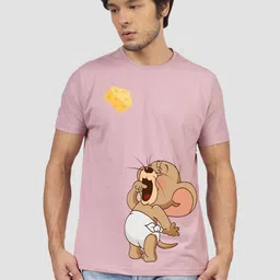 Greylongg Men Printed Raw Edge T-shirt-image-59