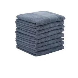 Pure Home and Living Blue 8 Pieces 550 GSM Cotton Face Towels image 4