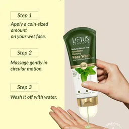 Lotus Botanicals Natural Green Tea HydraDetox Clarifying Face Wash with Niacinamide-100 ml image 5