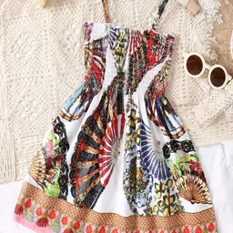 YK Floral Print Fit & Flare Dress-image-14