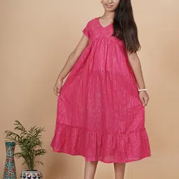 TUNIYA Floral Embroidered Fit & Flare Dress-picture-19