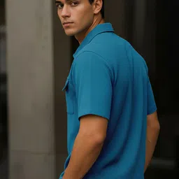 Force Men Solid Polo Collar Relaxed Fit T-shirt image 2