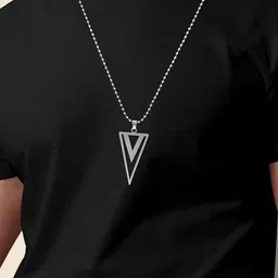 Utkarsh Silver-Plated Triangular Pendants with Chains image 4