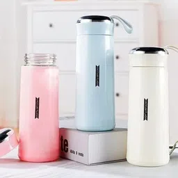 hespa Glass Liner Hydration Bottle | BPA Free & Leakproof for Everyday Use 400 ml Water Bottle image 3