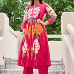 Anni Designer Women Floral Printed Kurta with Trousers image 4