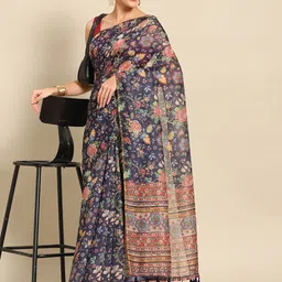 DIVASTRI Floral Chanderi Saree-image-56