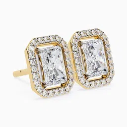 VALANOVA 14 Kt Gold Lab Grown Diamond Stud Earrings - 2.14 g image 4
