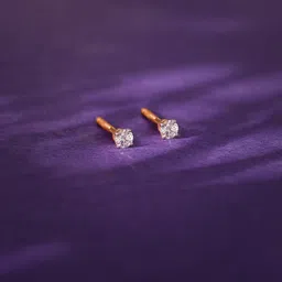 GIVA Women Rose Gold Cute Sparkle Diamond Studs-image-12