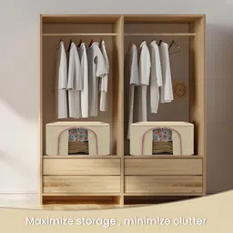 Aura Beige Set of 2 Reusable Drawer Organiser Organisers image 5