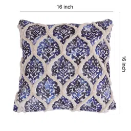 Myntra Elegant Homes Blue Set of 3 Ethnic Motifs Square Cushion Covers image 3