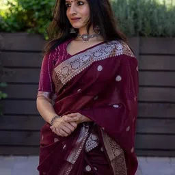 Parampara Ethnic Woven Design Zari Pure Silk Banarasi Saree image 5