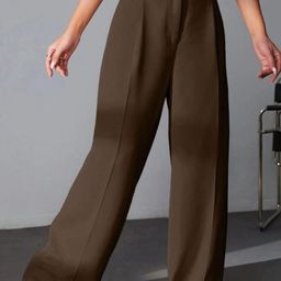 Next One Women Smart High-Rise Easy Wash Pleated Trousers-picture-44