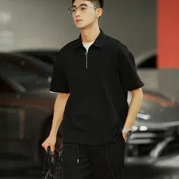 StyleCast Men Solid Polo Collar Relaxed Fit T-shirt-picture-56